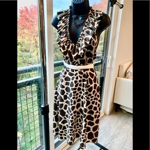 Petro Zillia Animal Print Wrap Dress